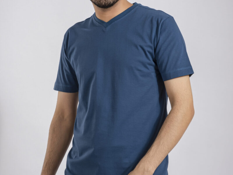Petroleum V-neck T-shirt