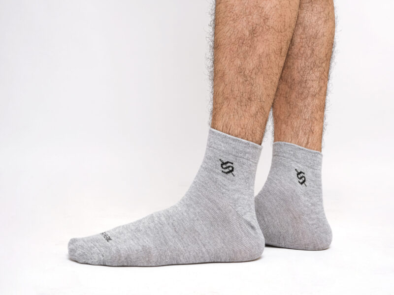 Grey Classic Half Socks