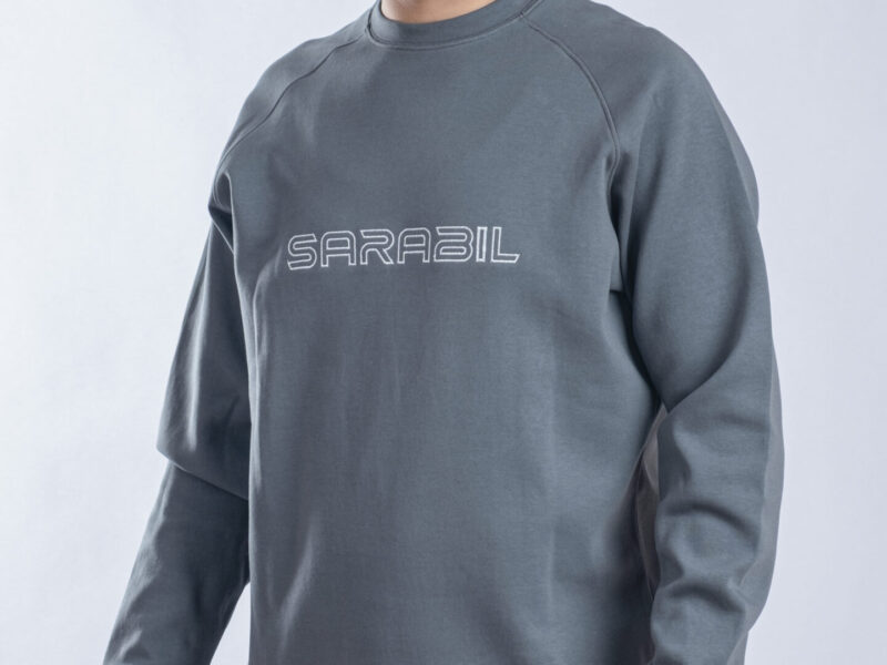 Grey Embroidered Sweatshirt