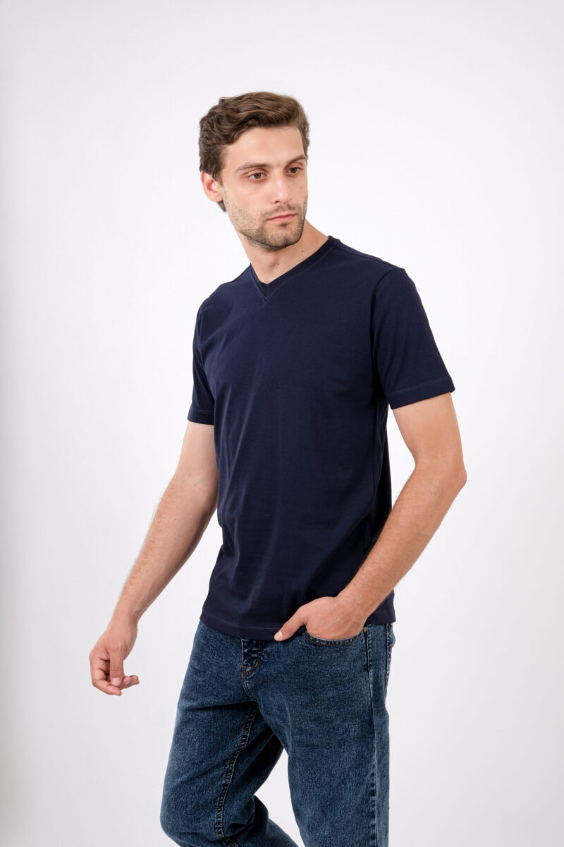 Navy V-neck T-shirt