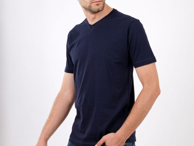 Navy V-neck T-shirt