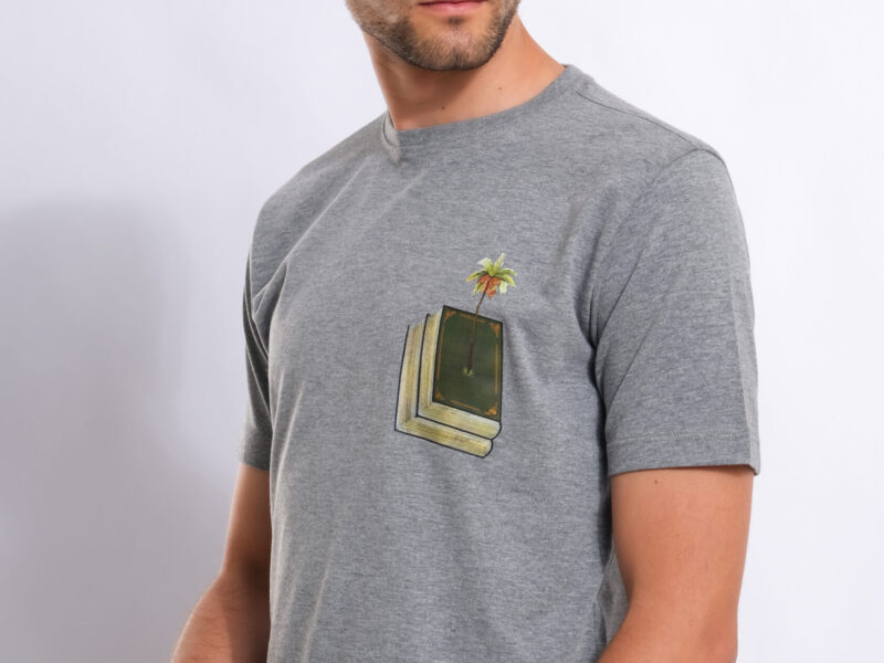 Grey Printed T-shirt (Book)