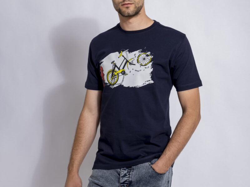Navy Printed T-shirt (Bike)