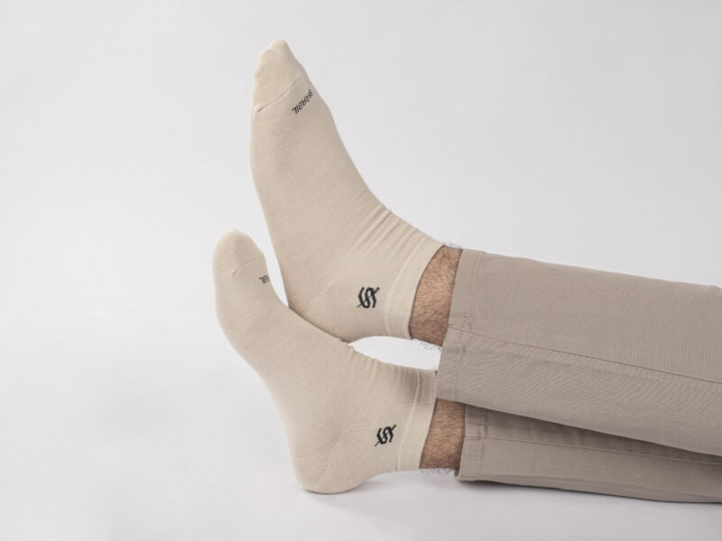 Beige Classic Half Socks