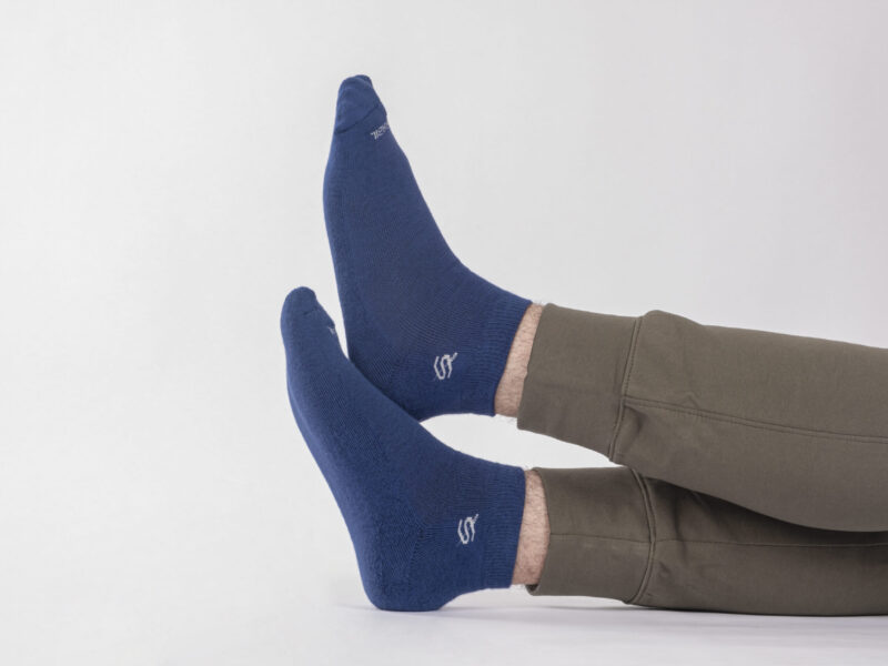 Denim Blue Half a Towel Socks