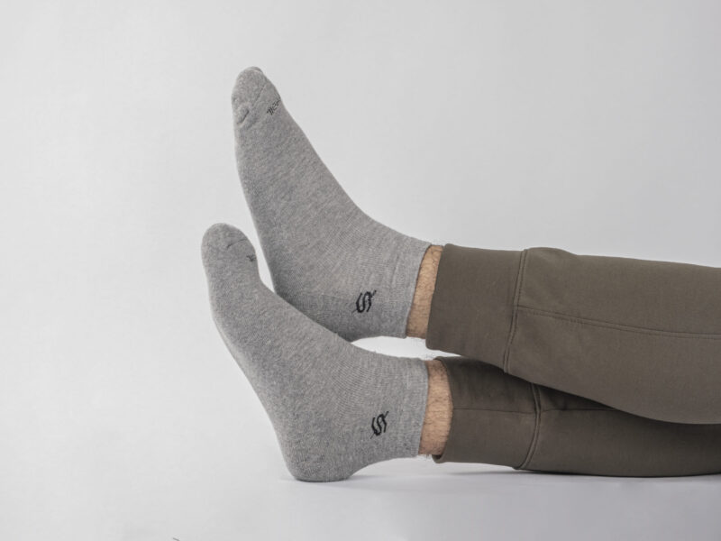 Grey Half a Towel Socks