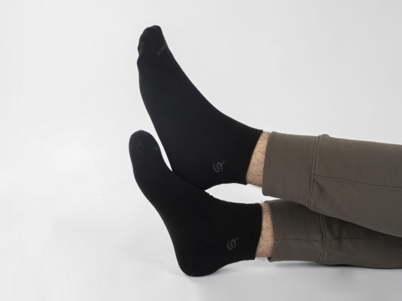 Black Half a Towel Socks