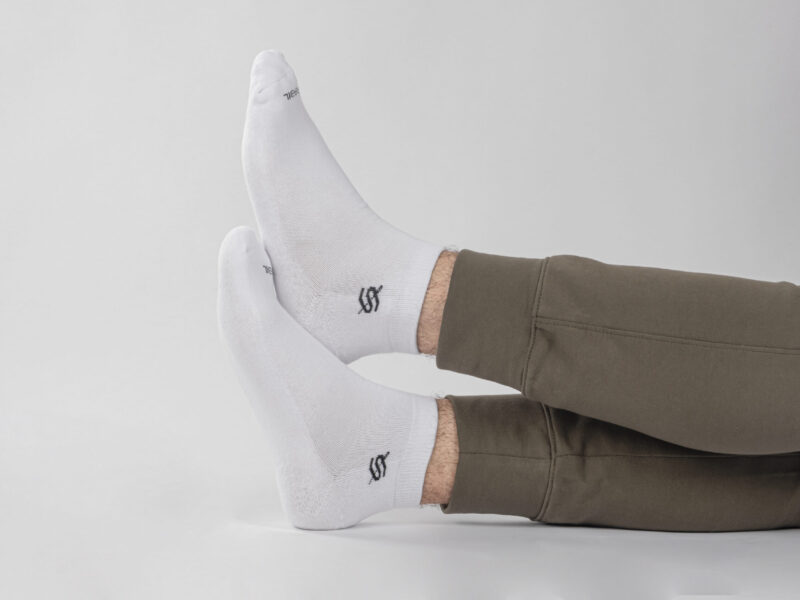 White Half a Towel Socks