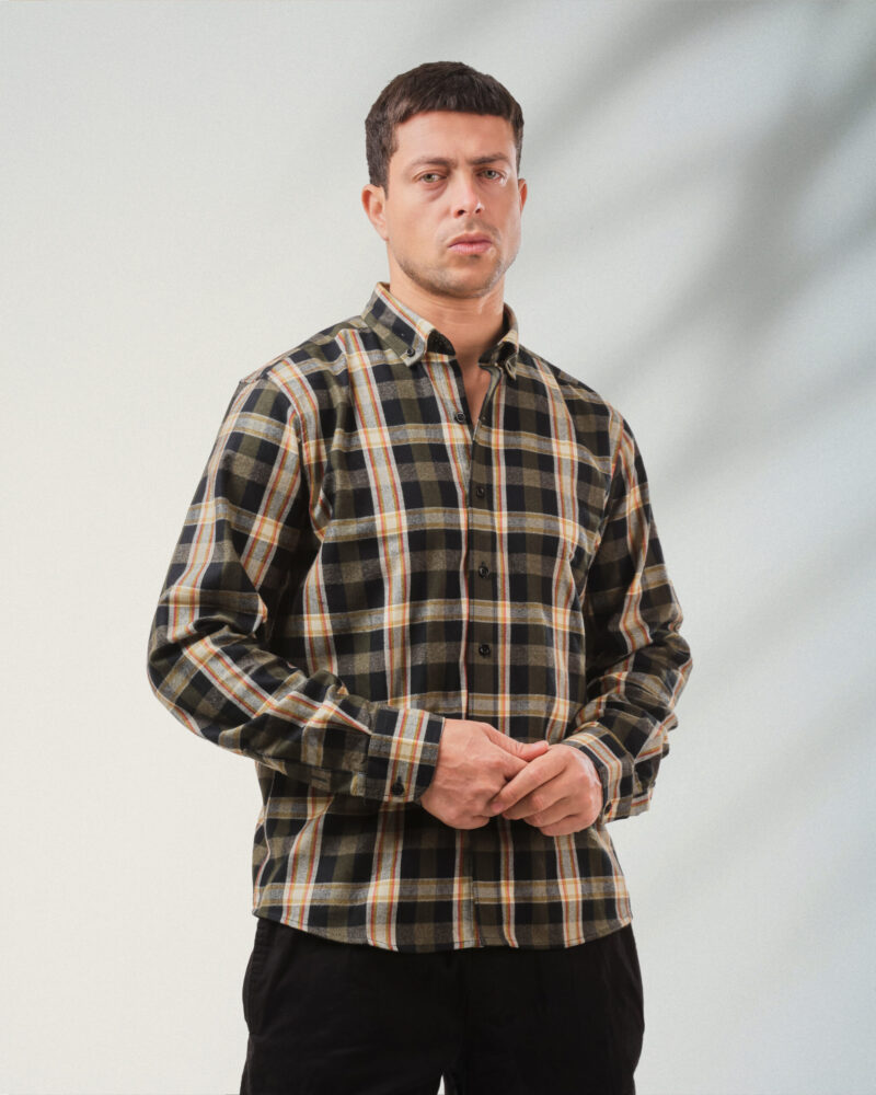 Olive Plaid Shirt