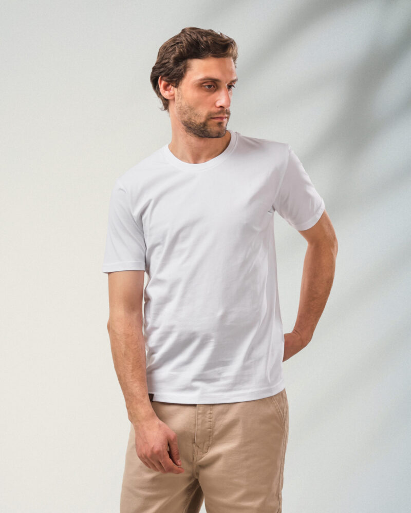 White Round T-shirt