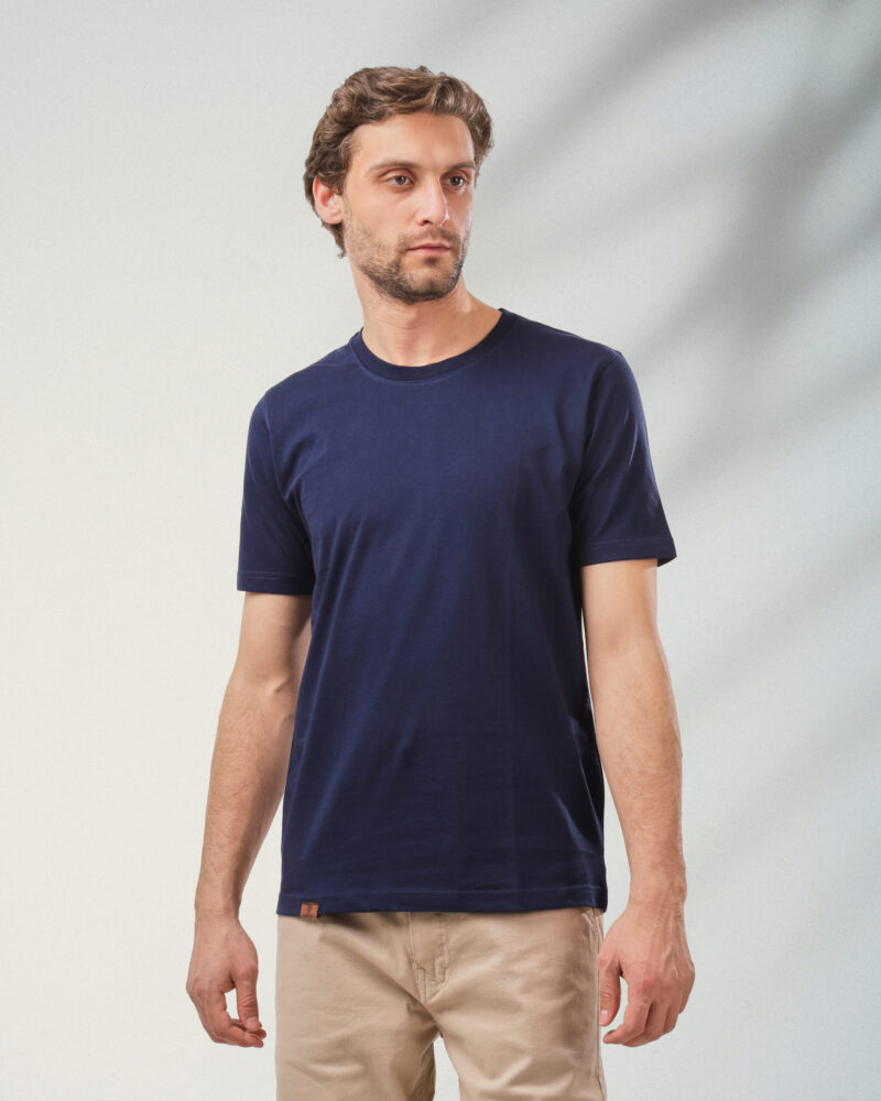 Navy Round T-shirt