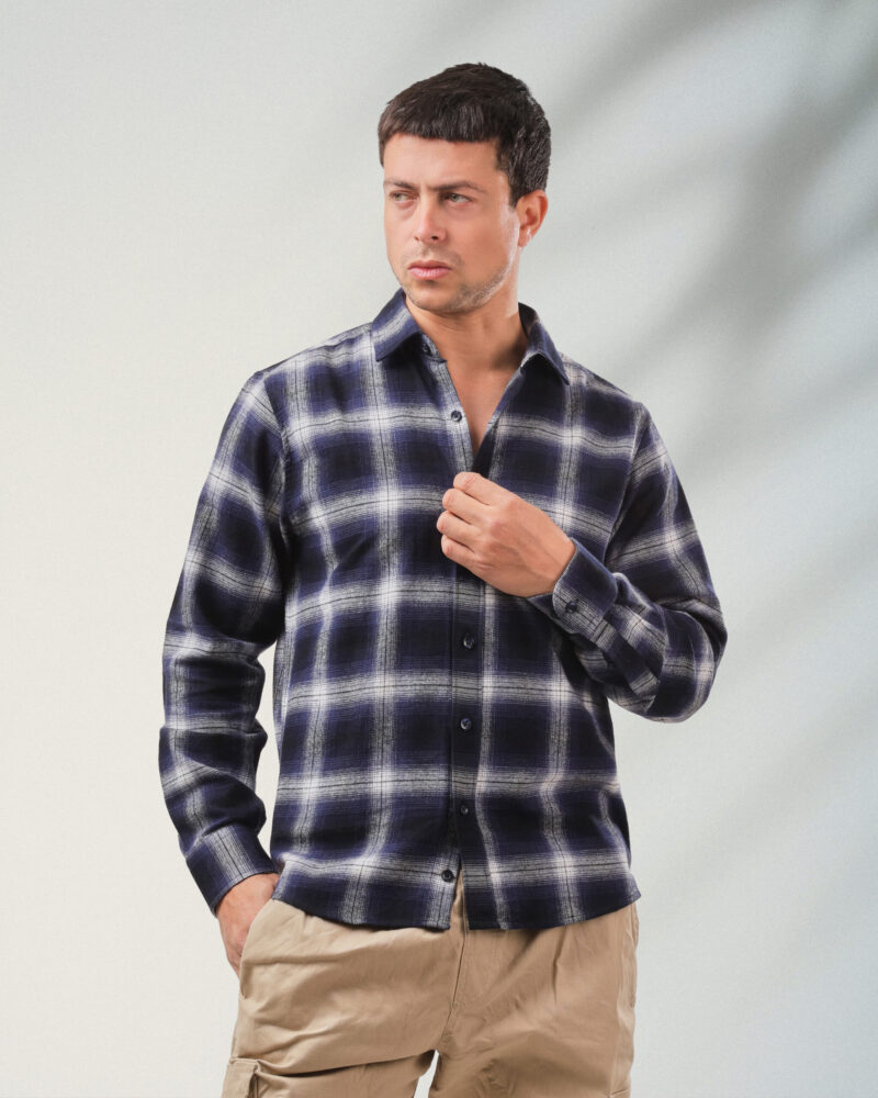 Navy Plaid Shirt