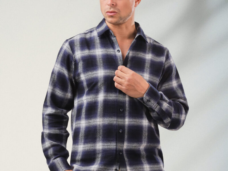 Navy Plaid Shirt