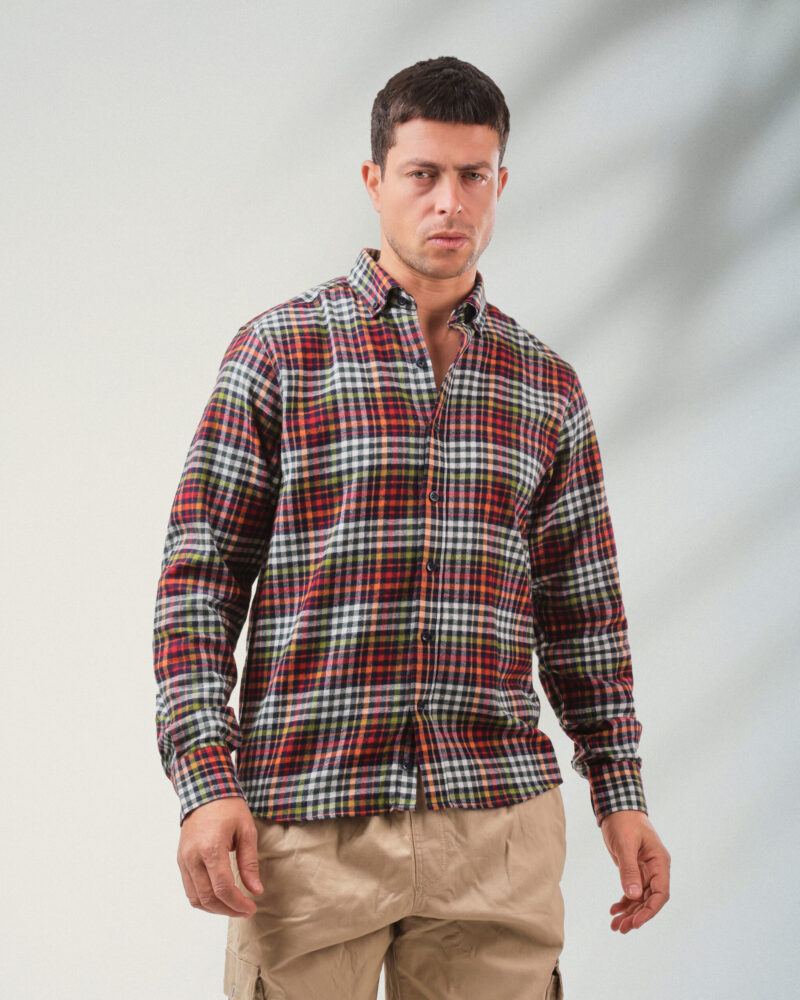 Orange Plaid Shirt