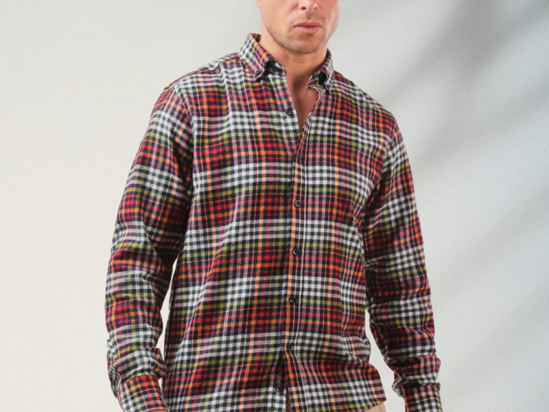 Orange Plaid Shirt